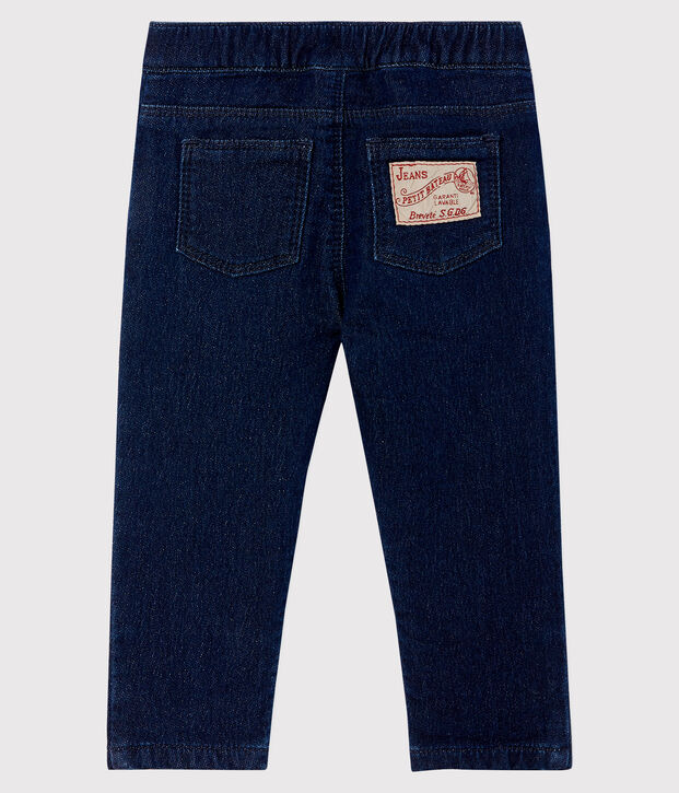 Pantalon en molleton denim b&eacute;b&eacute; bleu