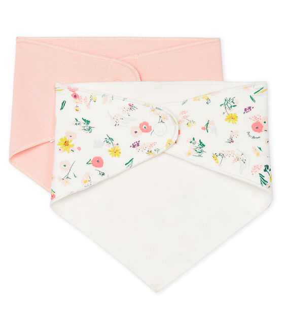 Lot de 2 bandanas-bavoirs bébé fille variante 1