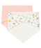 Lot de 2 bandanas-bavoirs bébé fille variante 1