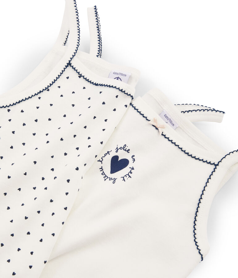 Duo de chemises &agrave; bretelles petite fille variante 1