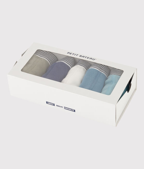 Lot de 5 boxers unis en coton petit garçon variante 1