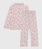 Pyjama boutonné enfant en coton imprimé blanc MARSHMALLOW/blanc MULTICO