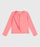 Cardigan enfant en coton uni rose