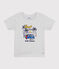 Teeshirt enfant en coton manches courtes imprimé gris BELUGA CHINE