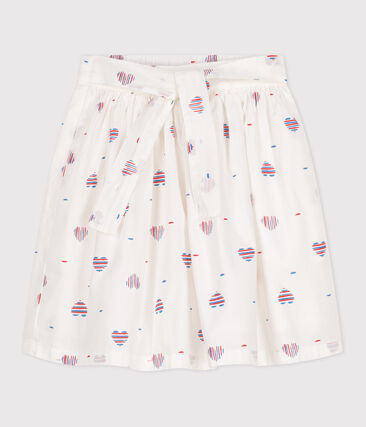 Jupe enfant en coton cœurs