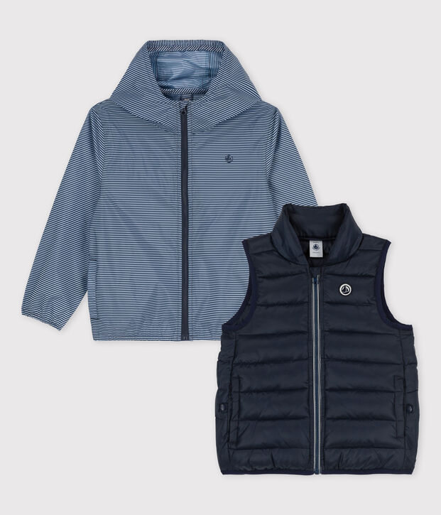 Coupe-vent 3 en 1 enfant fille - gar&ccedil;on bleu marine