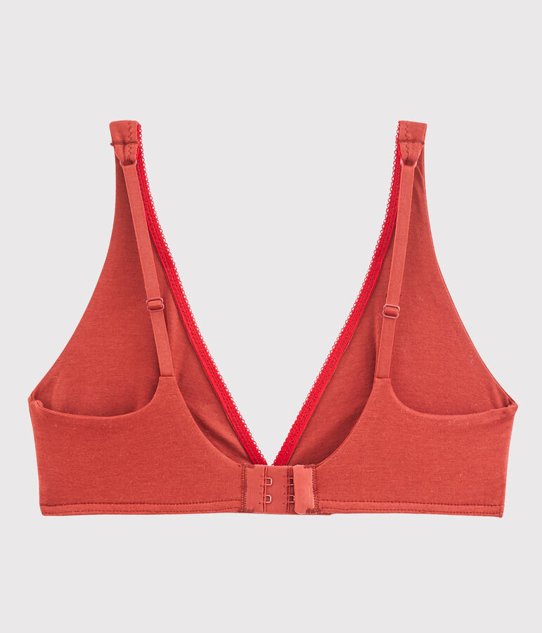 Soutien-gorge femme en jersey extrafin marron OMBRIE