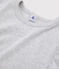 T-shirt col rond iconique en coton Femme gris BELUGA CHINE