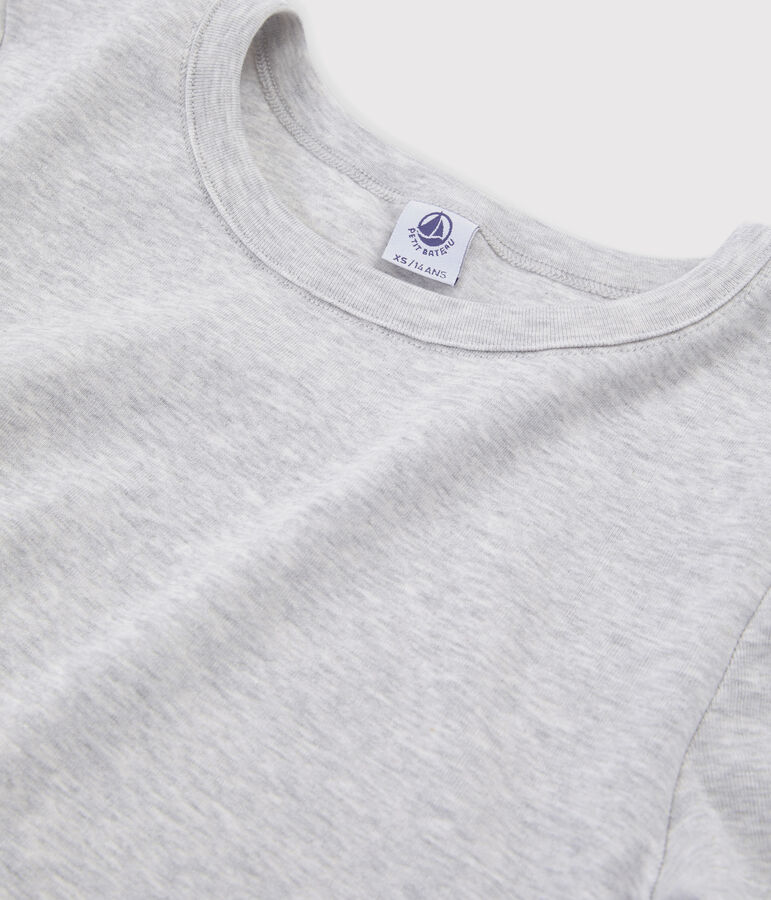 T-shirt col rond iconique en coton Femme gris BELUGA CHINE