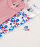 Lot de 3 bodies manches courtes en coton fleuri bébé variante 1