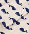 Pyjama enfant en coton imprimé baleines beige MONTELIMAR/bleu MEDIEVAL