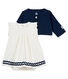 Robe body et cardigan bébé fille
