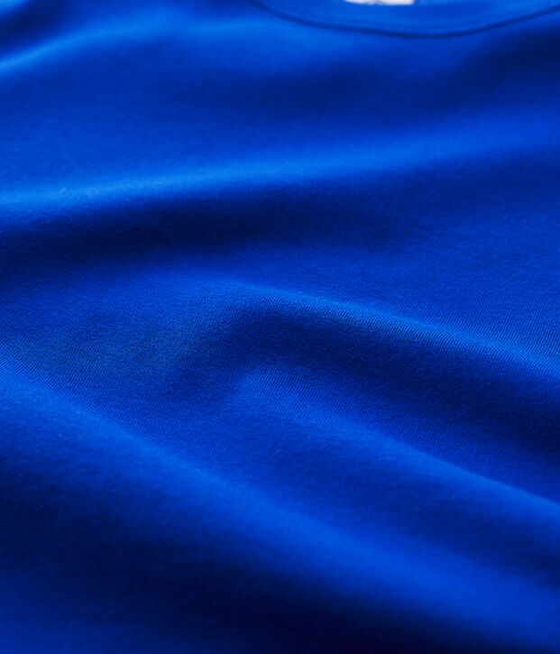 T-shirt col rond iconique en coton Femme bleu