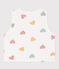 Gilet sans manche bébé coeurs reversible en coton blanc MARSHMALLOW/blanc MULTICO