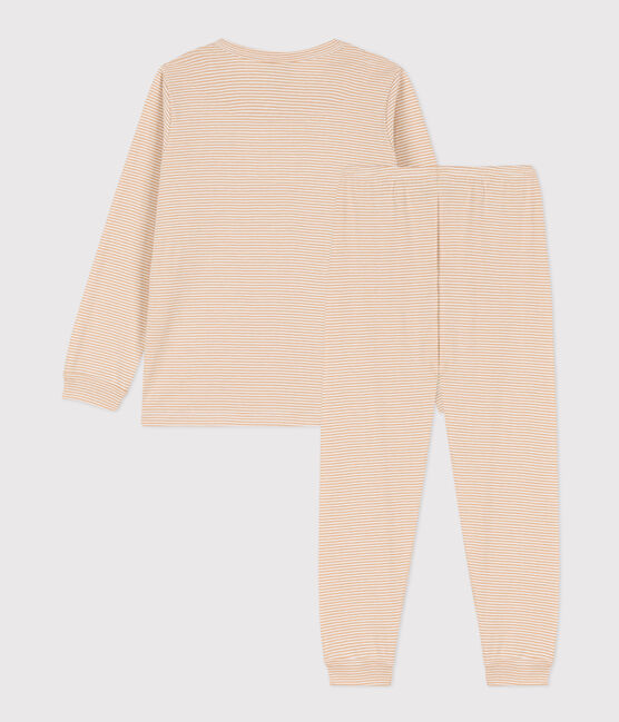 Pyjama rayé en coton enfant TOURONE/ MARSHMALLOW