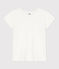 Tee-shirt LE DROIT en coton/lin Femme blanc ECUME