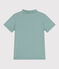 Polo enfant en coton à manches courtes uni vert PAUL