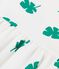 Robe manches courtes en molleton enfant fille blanc MARSHMALLOW/vert GAZON