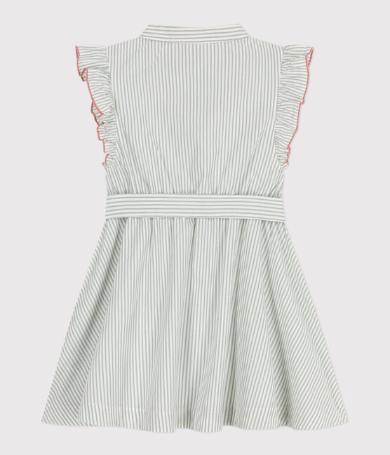 Robe sans manche enfant en coton à rayures PAUL/ ECUME