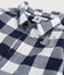 Chemise en coton bébé bleu SMOKING/blanc MARSHMALLOW