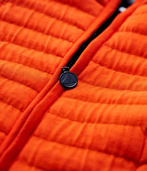 Blouson en tubique matelass&eacute; enfant fille / gar&ccedil;on orange