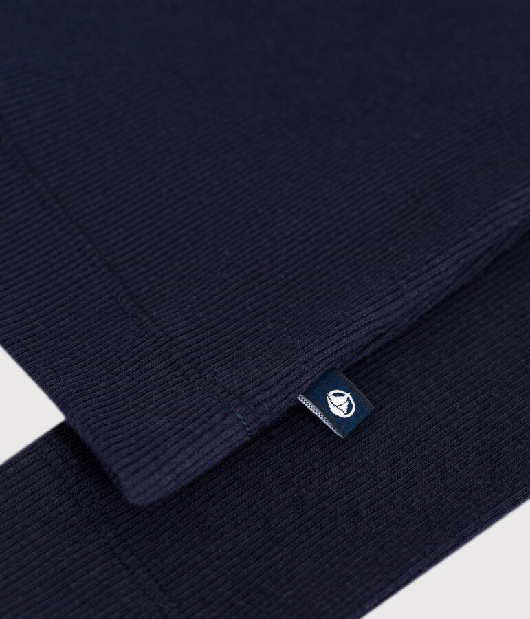 Tee-shirt femme l'iconique en laine et coton manches longues bleu SMOKING