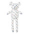 Doudou ourson bébé garçon imprimé blanc LAIT/blanc MULTICO
