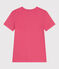 Tee-shirt Femme l'Iconique en coton uni rose PEONIA