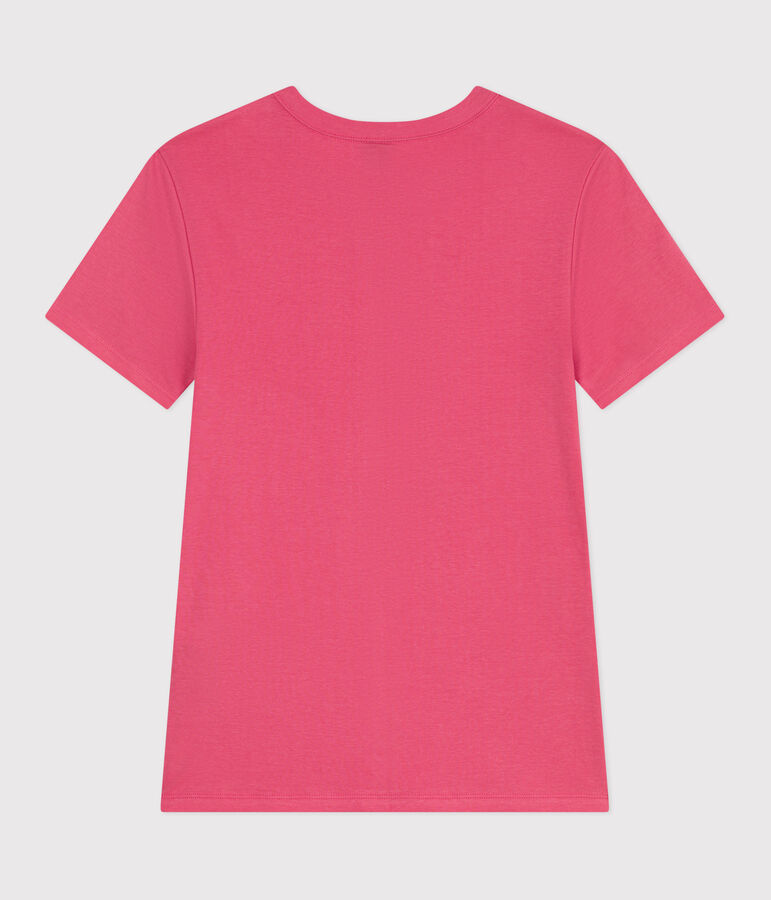 Tee-shirt Femme l'Iconique en coton uni rose PEONIA