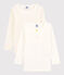 Lot de 2 tee shirts manches longues imprimé cœur petite fille en coton variante 1