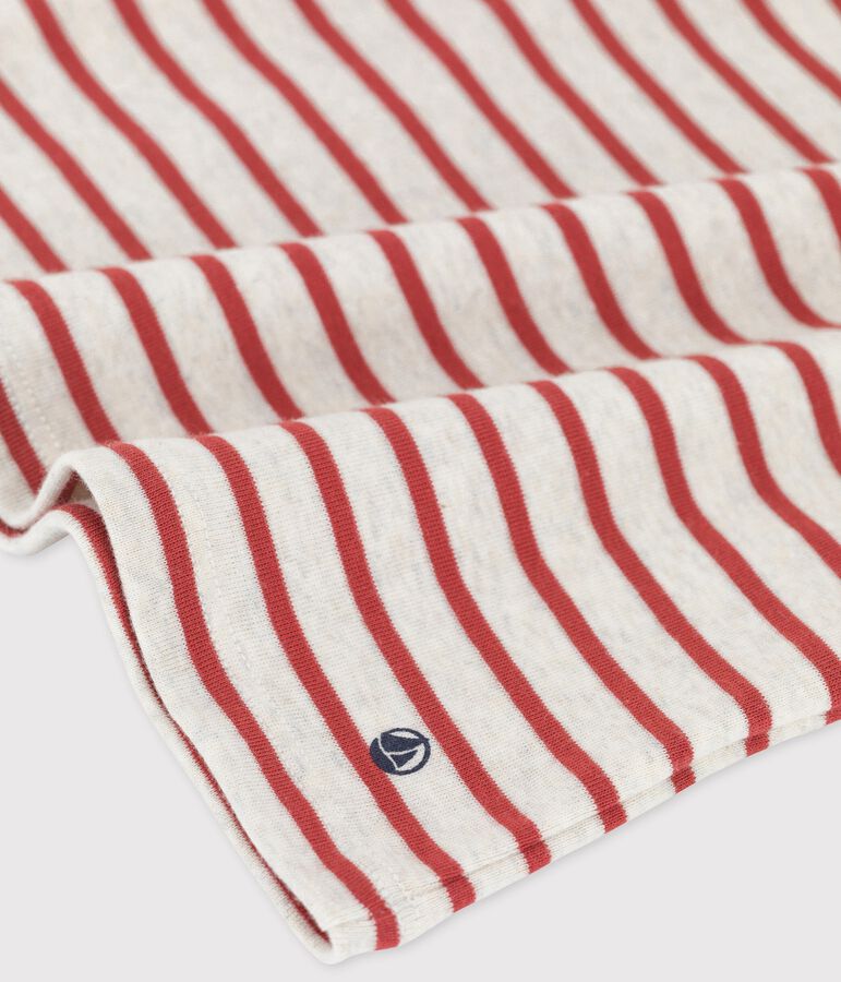 Tee-shirt manches courtes ray&eacute; en coton bio b&eacute;b&eacute; beige MONTELIMAR/ OMBRIE