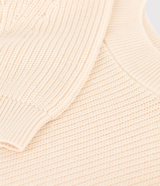 Pull en côte anglaise en coton Femme écru AVALANCHE