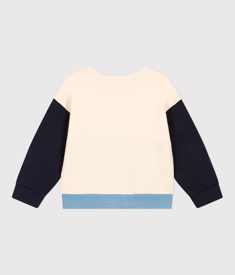 Sweatshirt en molleton enfant gar&ccedil;on blanc AVALANCHE/ MULTICO