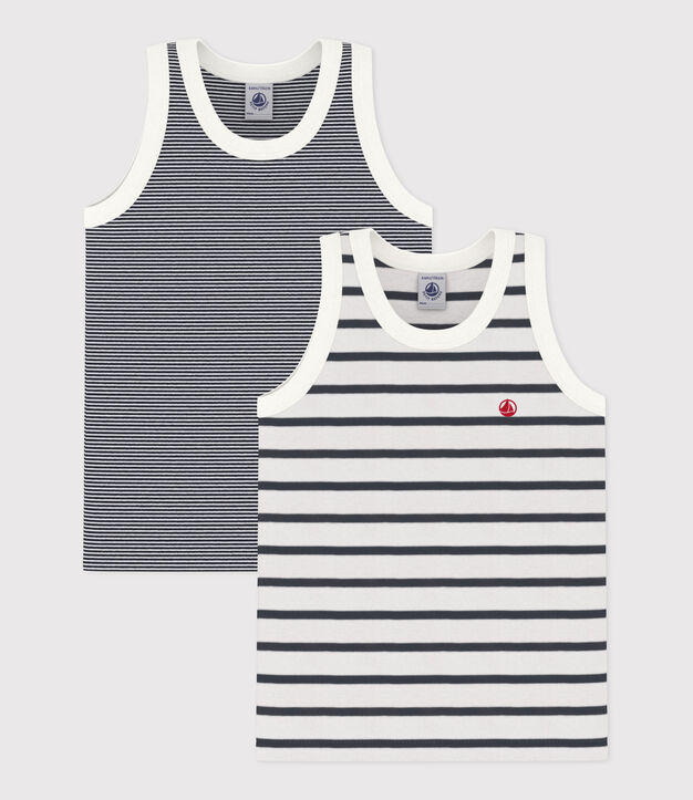 Lot de 2 d&eacute;bardeurs ray&eacute;s petit gar&ccedil;on multicouleur