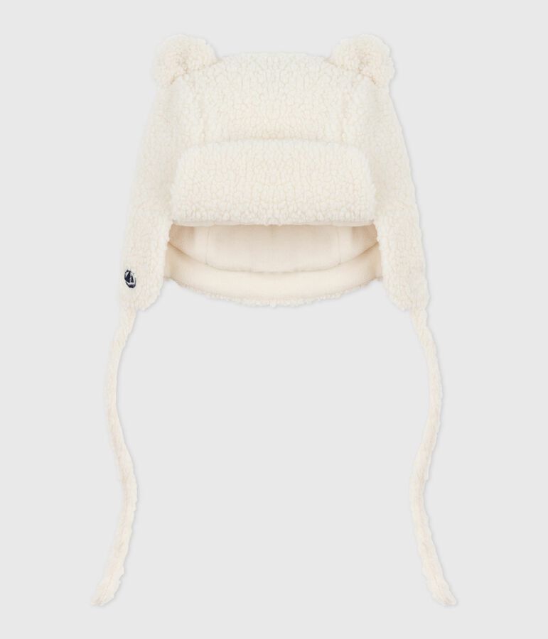Chapka b&eacute;b&eacute; en fausse fourrure doubl&eacute;e sherpa &eacute;cru