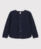 Cardigan en tubique enfant fille / garçon bleu SMOKING