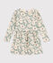 Robe manches longues en molleton fleuri enfant fille blanc AVALANCHE/ MULTICO