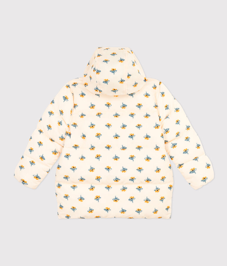 Doudoune avec capuche r&eacute;tractable enfant fille blanc AVALANCHE/ MULTICO