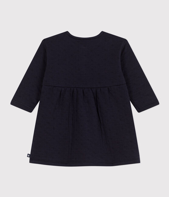 Robe manches longues en tubique matelassé bébé bleu SMOKING