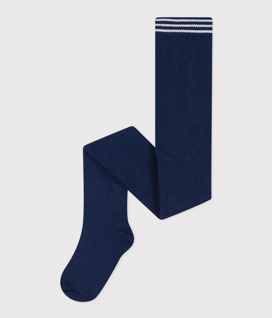 Collant uni en jersey bleu marine bébé bleu MEDIEVAL