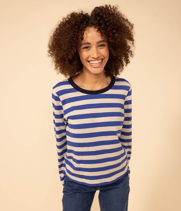 Tee-shirt LE DROIT col rond en coton Femme NEWBLEU/ MASTOC