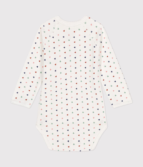 Body croisés manches longues en coton bébé blanc MARSHMALLOW/blanc MULTICO