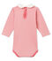 Body col Claudine rayure milleraies bébé fille rose CHEEK/blanc MARSHMALLOW