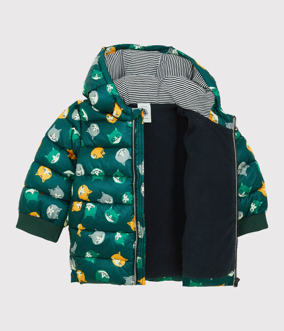 Doudoune matelassée bébé. vert PINEDE/blanc MULTICO