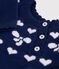 Pull b&eacute;b&eacute; en laine et coton &agrave; motifs n&oelig;uds bleu/&eacute;cru