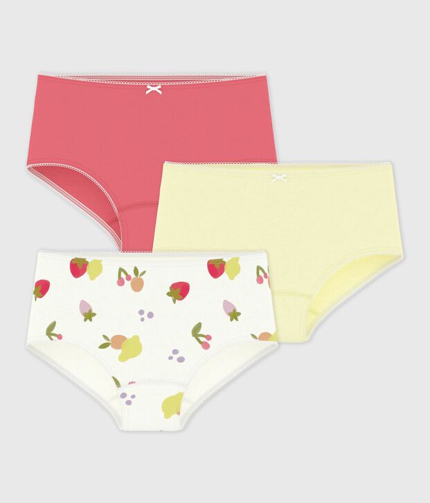 Lot de shorties enfant en coton imprim&eacute; fruits multicouleur