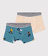 Lot de 2 boxers snowboard en coton petit garçon