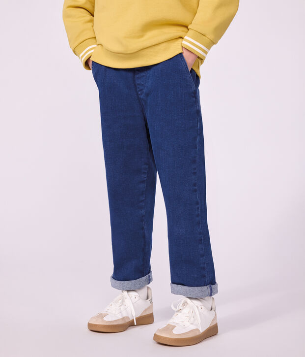 Pantalon enfant en denim bleu