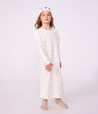 Chemise de nuit d&eacute;guisement princesse et diad&egrave;me enfant en coton