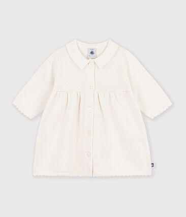Robe bébé à col en tricot uni
